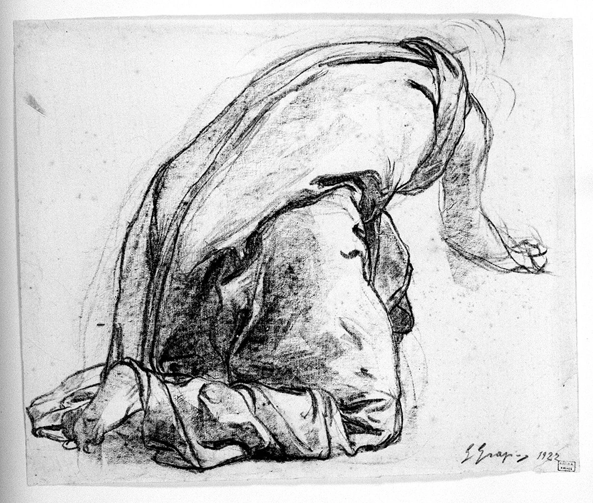 Figura maschile inginocchiata - Firenze